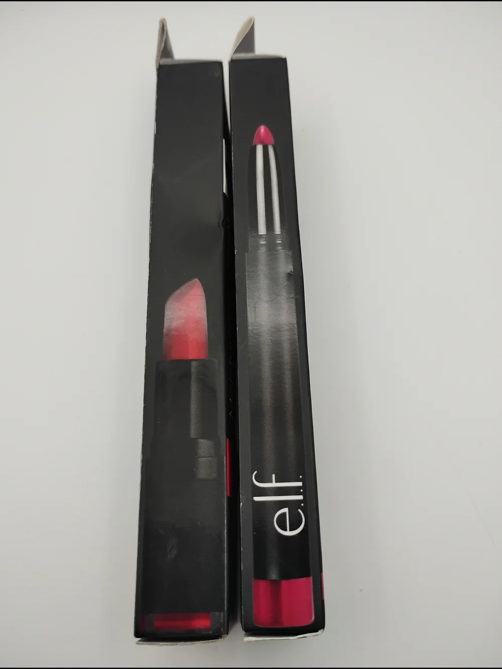 e.l.f. Moisturizing Lipstick-Red Carpet & e.l.f Matte Lip Color-Mulberry Maven